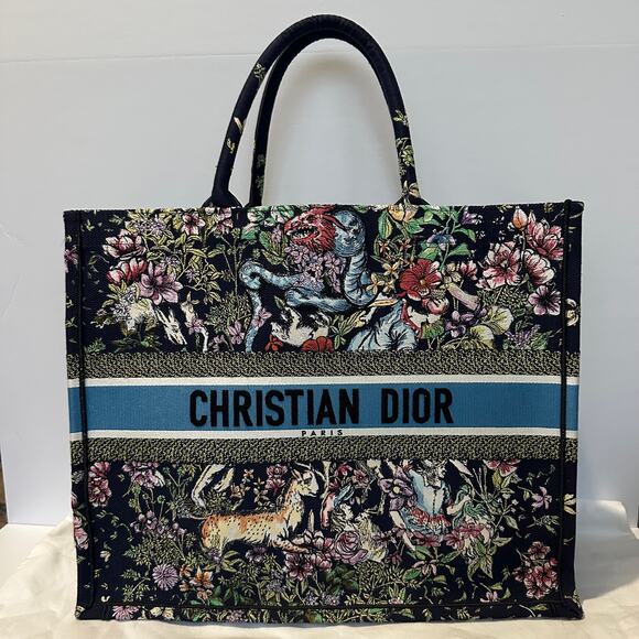 Christian Dior Book Tote Bag NWT D-Constellation Embroidery Blue - Picture 14 of 14